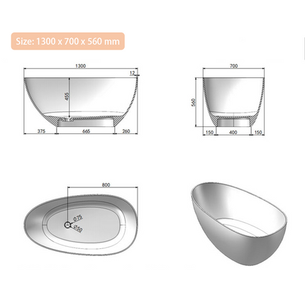 ECLIV Modern Bathtub