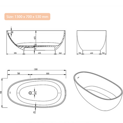 ECLIV Modern Bathtub