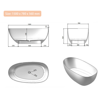 ECLIV Modern Bathtub