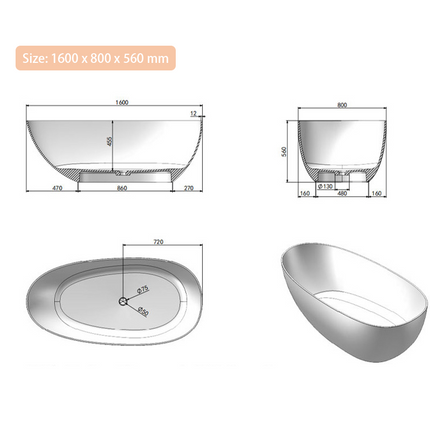 ECLIV Modern Bathtub