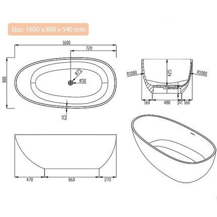 ECLIV Modern Bathtub