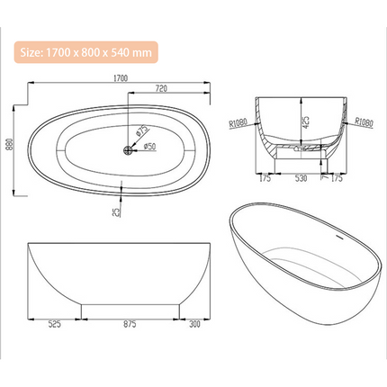 ECLIV Modern Bathtub